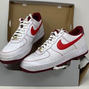 Nike Air Force 1 Low 50th Anniversary Swoosh White Red size 12 Y2K streetwear